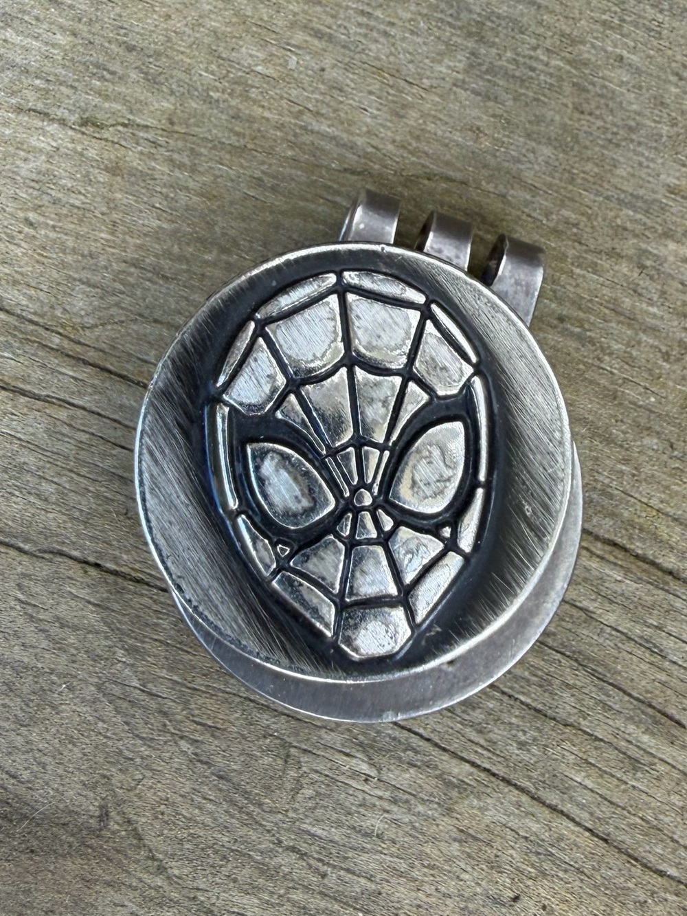 MARVEL Hat SPIDER MAN Visor Clip Pewter Silver Gray